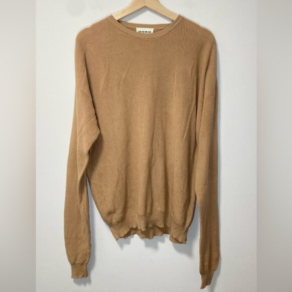 Ça Va de Soi Salento Cardigan-Stitch Crewneck Pullover – 100% Egyptian Cotton - Picture 4 of 12